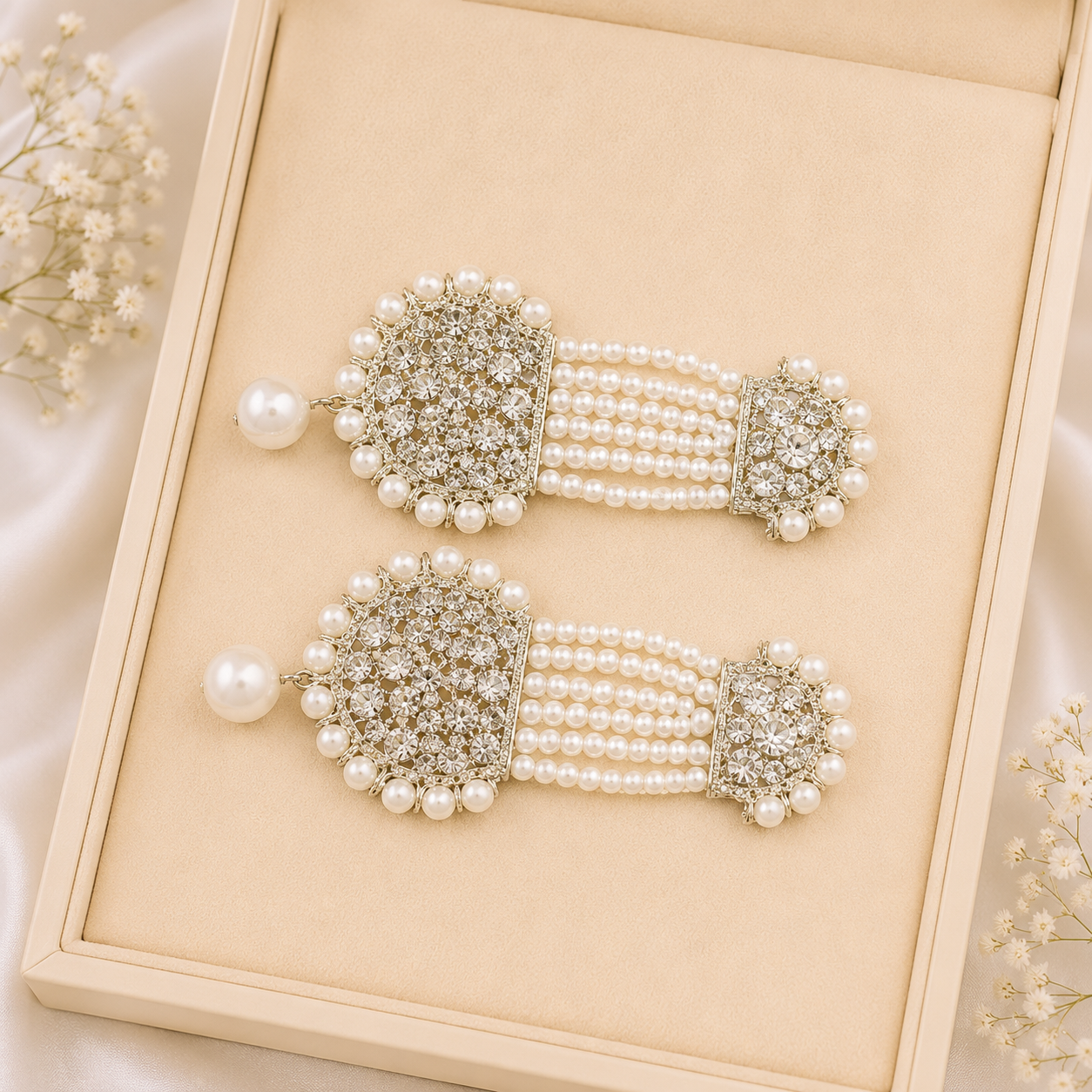 pearl dangler earrings